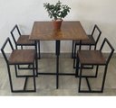 Ver imagem 2 de Banqueta Baixa Para Cozinha Preta Madeira Imbuia Industrial