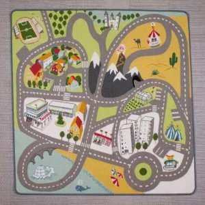 Tapete Mixed Pistinha Infantil Quarto Sala 133 x 140cm Rayza