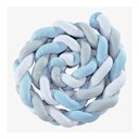 Ver imagem 1 de PROTETOR BERÇO ALGODÃO TRANÇA BATISTELA REF:D006 4,00 METROS - Único - Azul, Branco e Cinza