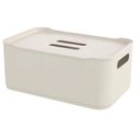 Ver imagem 1 de Kit 8 Caixas Organizadoras Tam P Bege Coza 1,75l Empilhaveis 18x15cm Banheiro Lavanderia