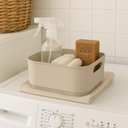 Ver imagem 5 de Kit 8 Caixas Organizadoras Tam P Bege Coza 1,75l Empilhaveis 18x15cm Banheiro Lavanderia