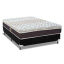 Ver imagem 1 de Cama Box Casal: Colchão Molas Pocket Ensacadas Castor Class Híbrido + Base CRC Suede Black(138x188)