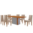Ver imagem 2 de Mesa de Jantar Isadora 180cm Tampo Mdf Laminado com 6 Cadeiras Safira