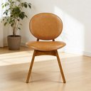 Ver imagem 4 de Cadeira para Sala de Jantar Cozinha Estofada Rattan Ibis L02 Couríssimo Whisky - Lyam Decor