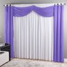 Cortina Sala 300 x 250 cm Malha com Bandô Dubai Lilas - 1