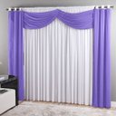 Ver imagem 1 de Cortina Sala 300 x 250 cm Malha com Bandô Dubai Lilas