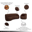 Ver imagem 3 de Conjunto Sofá Sala de Estar Bipartido 288cm e Poltrona Clarke Pu Marrom Manchado G45 - Gran Belo
