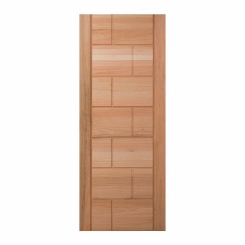 Folha de Porta Maciça em Eucalipto Acabamento Natural 210x72cm PM94 Talismã Cruzeiro Portas