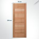 Ver imagem 2 de Folha de Porta Maciça em Eucalipto Acabamento Natural 210x72cm PM94 Talismã Cruzeiro Portas