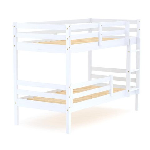 Beliche Solteiro Slim com Grade de Proteção Madeira Maciça Branco Housin