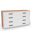 Ver imagem 2 de Cômoda Valência com 8 Gavetas 150x84cm Freijó/Branco 240829