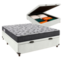 Ver imagem 1 de Cama + Bau Branco e Colchão D33 Casal - Iso100 Ortobom