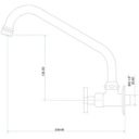 Ver imagem 3 de Torneira para Cozinha Meber Nya Parede, Cromado - 1165 C22
