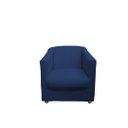 Ver imagem 2 de Kit 2 Poltronas Decorativa Biane Suede Azul Marinho Pés Cromado Mz Decor