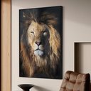 Ver imagem 1 de Quadro Decorativo Rei Leão em Moldura Caixa Tacolado Moldura Trad 1cm Preta sem Vidro 40 X 60cm