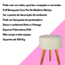 Puff Banqueta Redondo Ilítia Luxo Decorativo Retro Vintage - 5