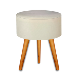 Puff Banqueta Redondo Ilítia Luxo Decorativo Retro Vintage - 1