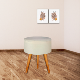 Puff Banqueta Redondo Ilítia Luxo Decorativo Retro Vintage - 3