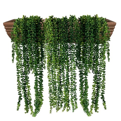 3 Plantas Pendentes Artificiais Colar de Perolas