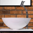 Ver imagem 1 de Cuba para Banheiro Branca Redonda Sobrepor Moderna