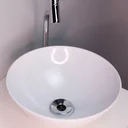 Ver imagem 2 de Cuba para Banheiro Branca Redonda Sobrepor Moderna