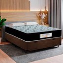 Ver imagem 2 de Cama Box Baú Casal Suede + Colchão Molas Ensacadas Sereneprime Sonnolux 138x188x69 Marrom
