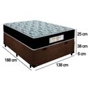 Ver imagem 4 de Cama Box Baú Casal Suede + Colchão Molas Ensacadas Sereneprime Sonnolux 138x188x69 Marrom