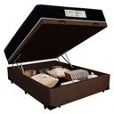 Ver imagem 6 de Cama Box Baú Casal Suede + Colchão Molas Ensacadas Sereneprime Sonnolux 138x188x69 Marrom