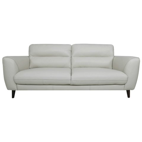 Sofá de Couro Vitória 3 Lugares Off White