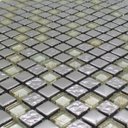 Ver imagem 2 de Pastilha de Vidro Pedras Preciosas Prata 30cm X 30cm La Bella