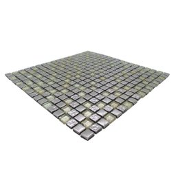 Pastilha de Vidro Pedras Preciosas Prata 30cm X 30cm La Bella - 4