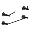Ver imagem 1 de Kit Acessório para Banheiro Preto Fosco 3 Peças Grego Metal 2030at