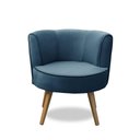 Ver imagem 4 de Poltrona Para Sala Decorativa Isa Suede Azul Adonai Estofados