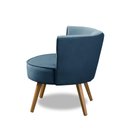 Ver imagem 5 de Poltrona Para Sala Decorativa Isa Suede Azul Adonai Estofados