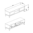 Ver imagem 3 de Rack Trama com 2 Portas para Tvs de até 60 Polegadas Mb 1003 Mel Off White Mdp Movelbento