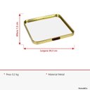 Ver imagem 6 de Bandeja Decorativa de Metal Dourado 1x20x20cm Servir Mesa Organizar Café