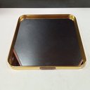 Ver imagem 4 de Bandeja Decorativa de Metal Dourado 1x20x20cm Servir Mesa Organizar Café