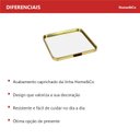 Ver imagem 7 de Bandeja Decorativa de Metal Dourado 1x20x20cm Servir Mesa Organizar Café