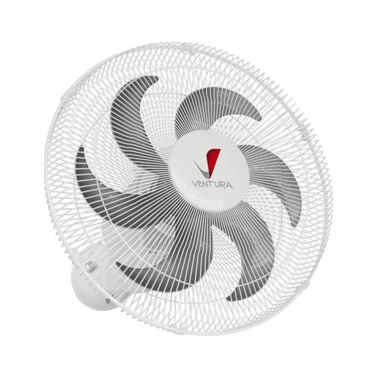 Ventilador Oscilante de Parede 50cm Ventura Branco Grade Aço