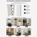 Ver imagem 6 de Armário Suspenso Multiuso com Porta MDP Branco