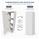 Ver imagem 4 de Armário Suspenso Multiuso com Porta MDP Branco