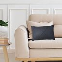 Ver imagem 2 de Kit 2 Capas para Almofada Drapeada em Veludo Retangular Cinza Chumbo