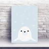 Placa MDF animal filhote foca branca - 1