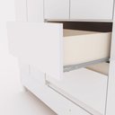 Ver imagem 5 de Guarda-roupa Solteiro Lux 6 Portas 2 Gavetas Branco - Pnr Móveis