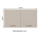 Ver imagem 3 de Armário Aéreo 120 Cm 2 Portas Branco/crema Agata Madesa
