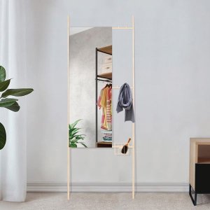 Espelho Decorativo de Chão Hanger Moka / Nude 180x63cm Retangular