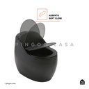 Ver imagem 4 de Vaso Sanitário Monobloco Caixa Acoplada Privada Aquarela Pingoo.casa - Preto Fosco