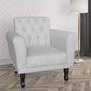 Ver mais imagens de Poltrona Decorativa Classic Capitonê Suede Azul Royal