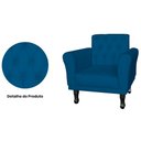 Ver imagem 2 de Poltrona Decorativa Classic Capitonê Suede Azul Royal
