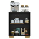 Ver imagem 6 de Aparador Buffet 2 Portas com Pés Quadrados Veneza Multimóveis V3610 Preto/Natural